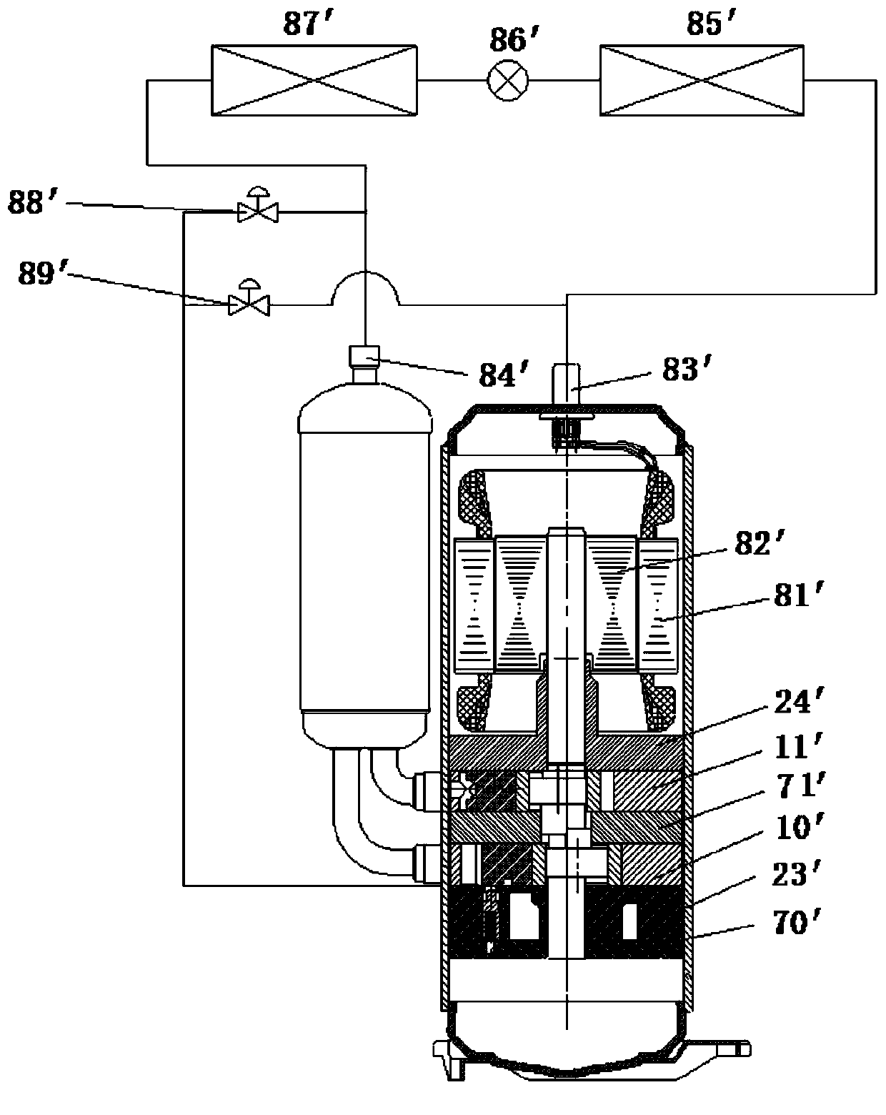 Pump body structure and compressor with it