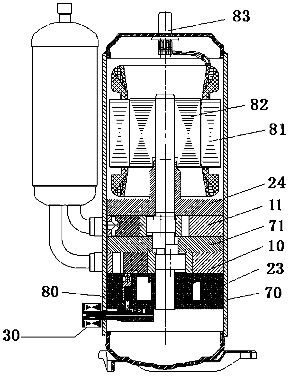 Pump body structure and compressor with it