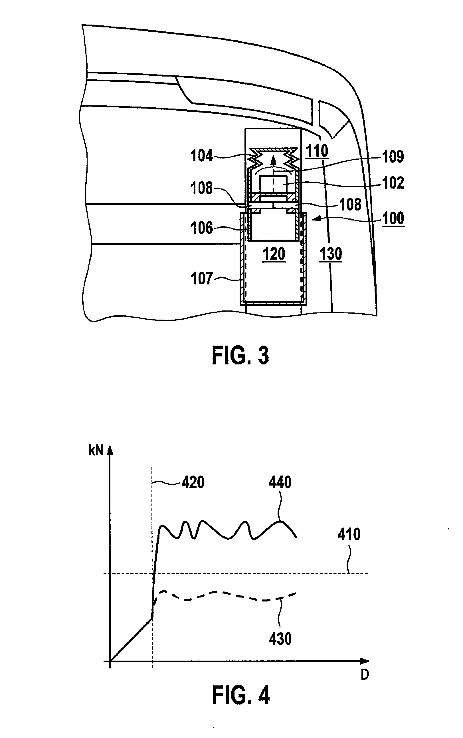 Energy absorber and method for setting a stiffness of an energy absorber