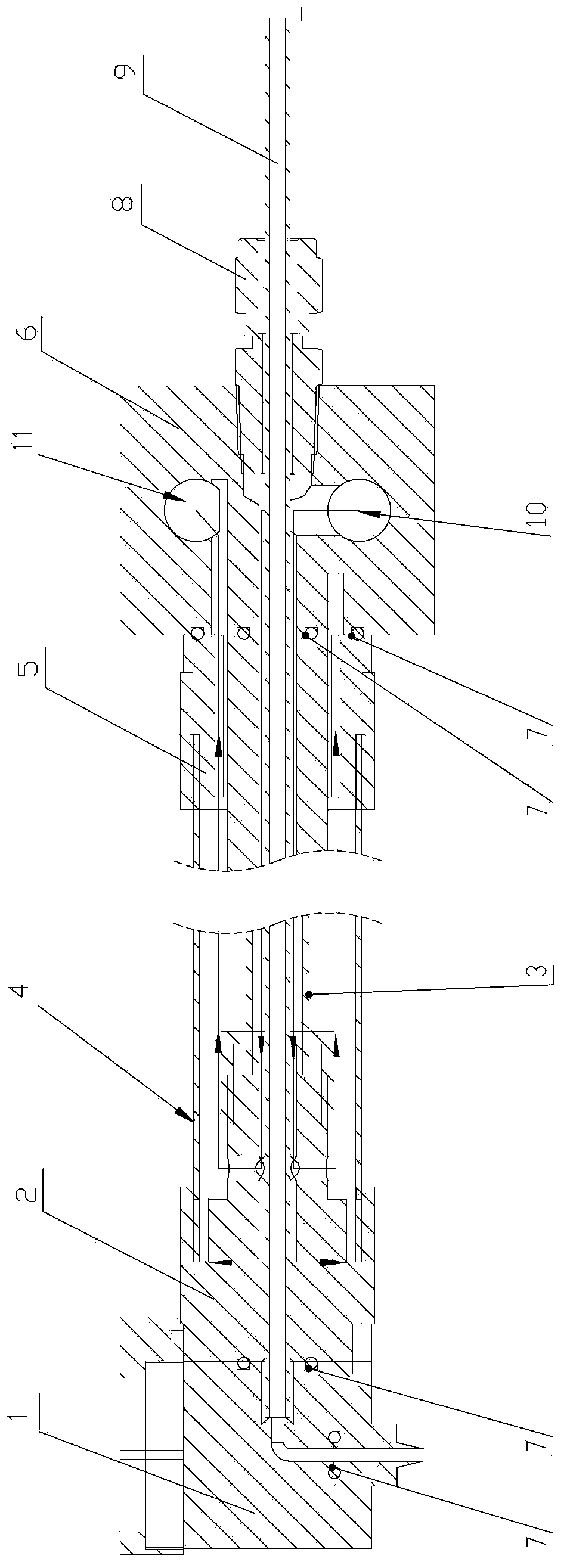Heat-preservation device of photoresist pipeline casing pipe