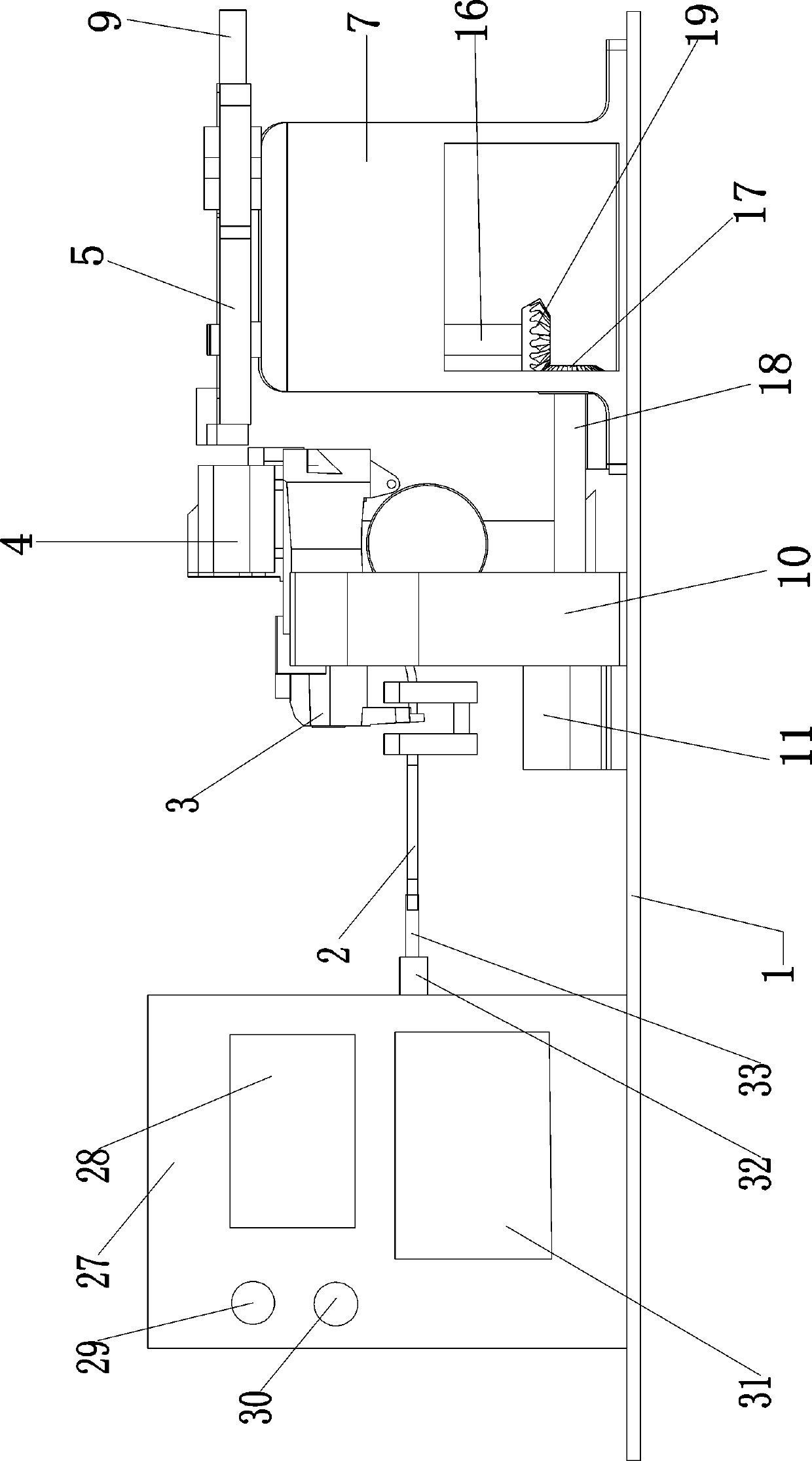 Air pressure disc-type brake sliding force simulation test machine