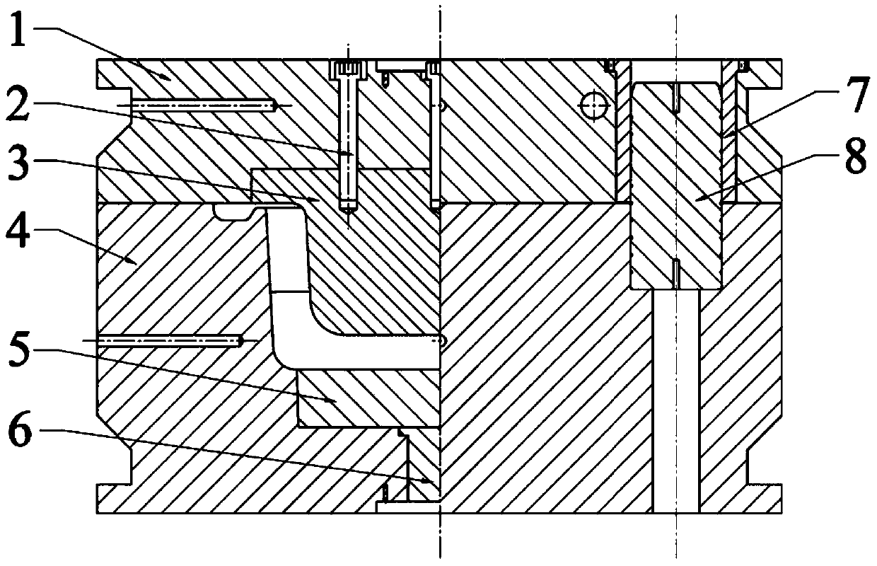 Isothermal forging die and forging technology thereof of magnesium alloy die forge piece of step type structure