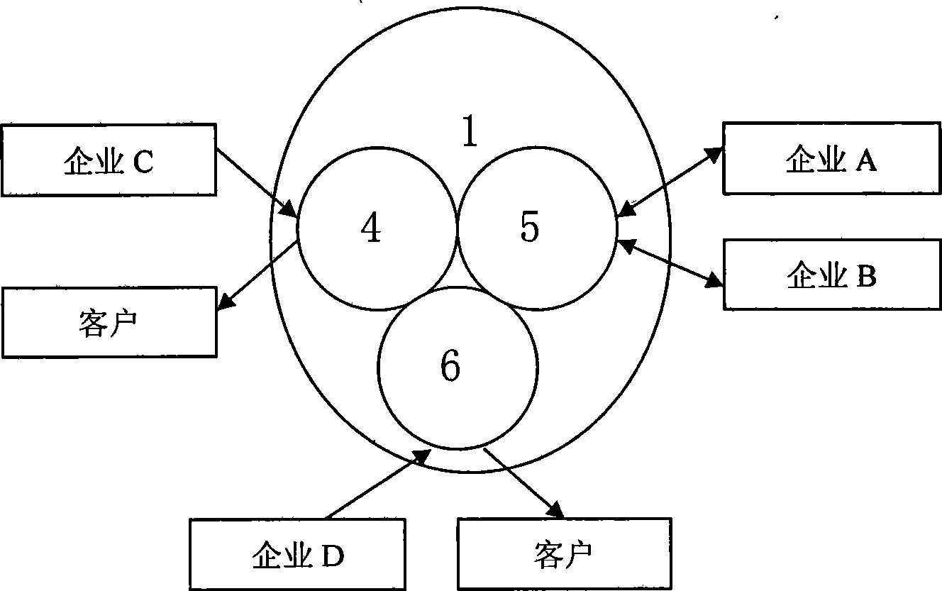 Logistic combined system and implementation process thereof