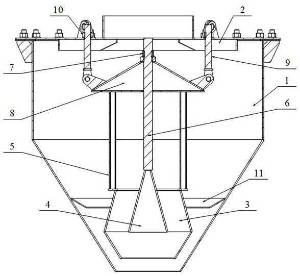 Adjustable double-valve-element dust suppression hopper device and dust suppression method thereof