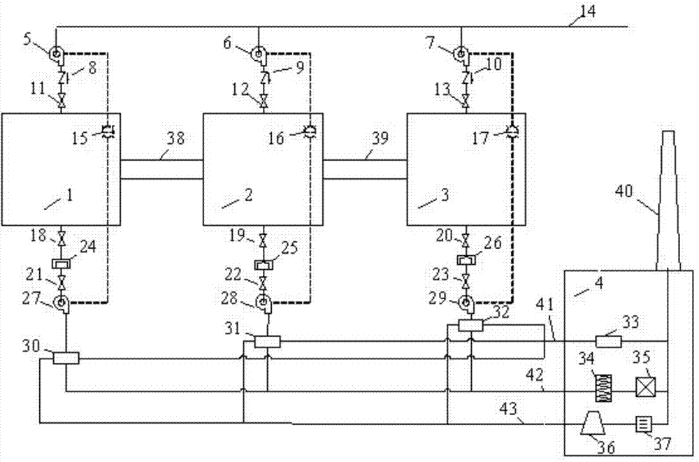 Airborne radioactive anti-diffusion system for underground nuclear power station