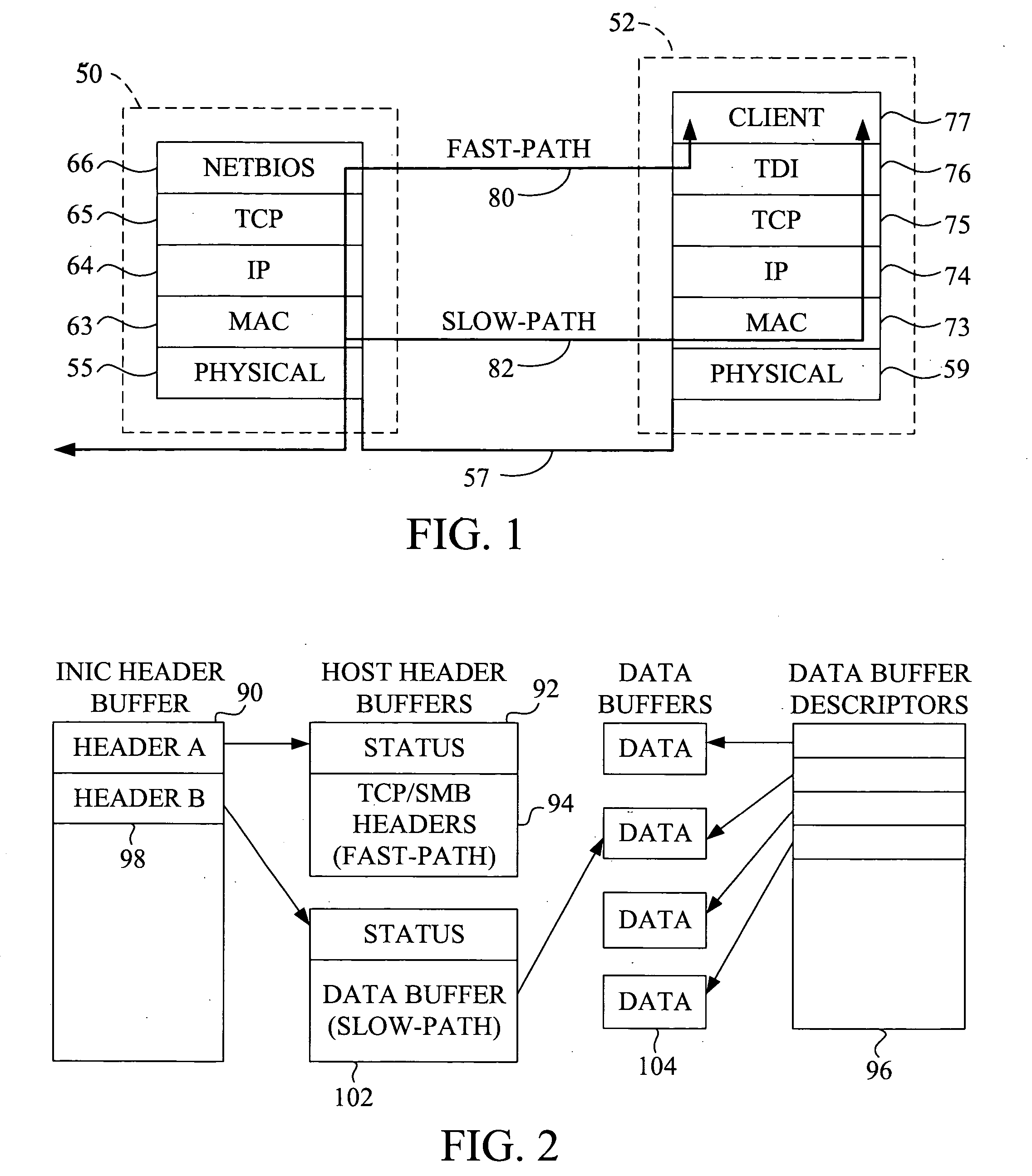Method and apparatus for data re-assembly with a high performance network interface