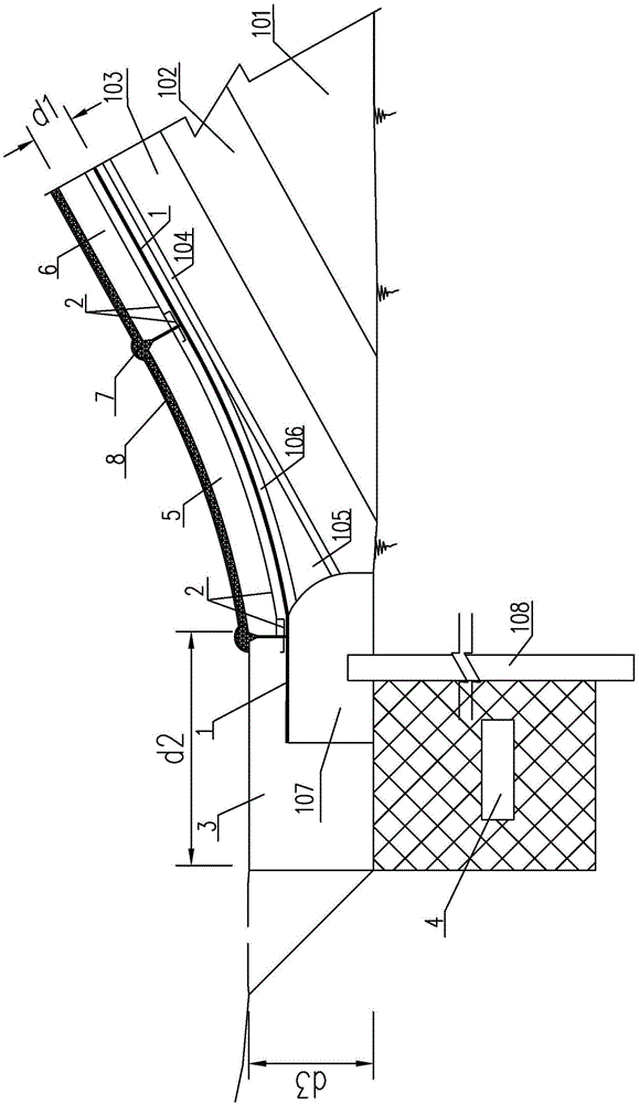 Overlay construction method for repairing aged asphalt concrete seepage-prevention face plate