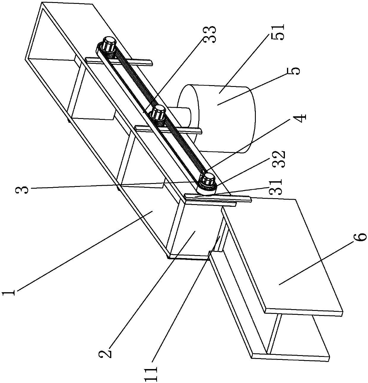 Belt type drying machine feeding frame with adjustable feeding amount