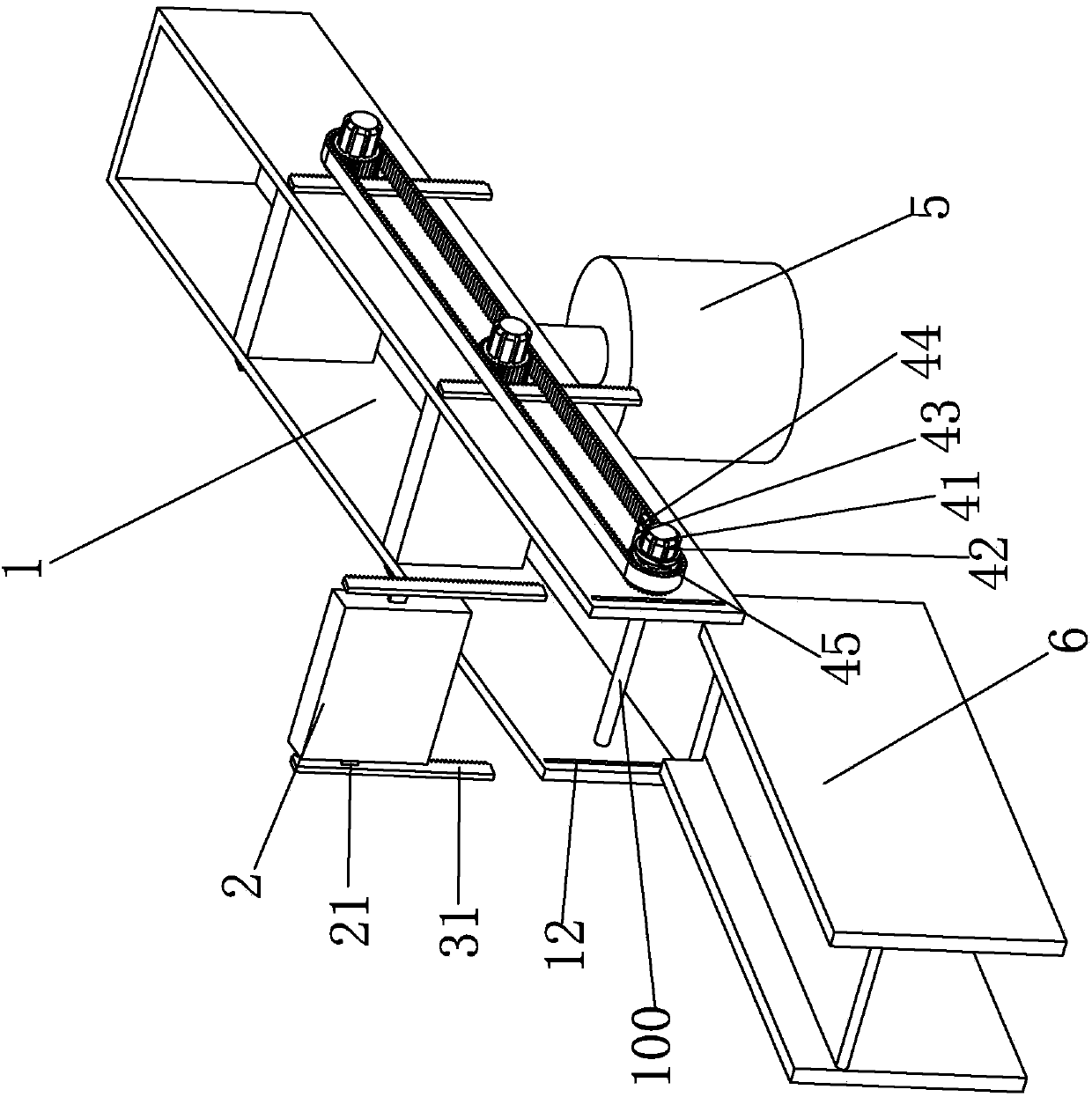 Belt type drying machine feeding frame with adjustable feeding amount