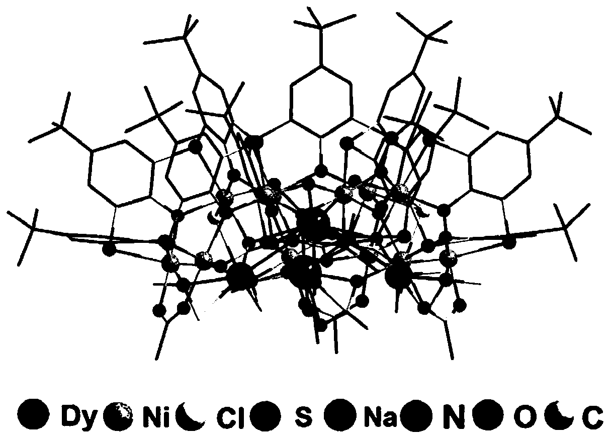 Preparation method of multiwalled carbon nanotubes derived from thiacalixarene 16-nucleus molecular clusters