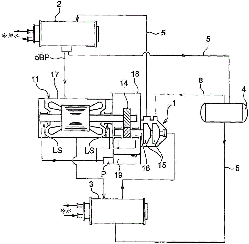 Motor used for compressor of turbo-refrigerator