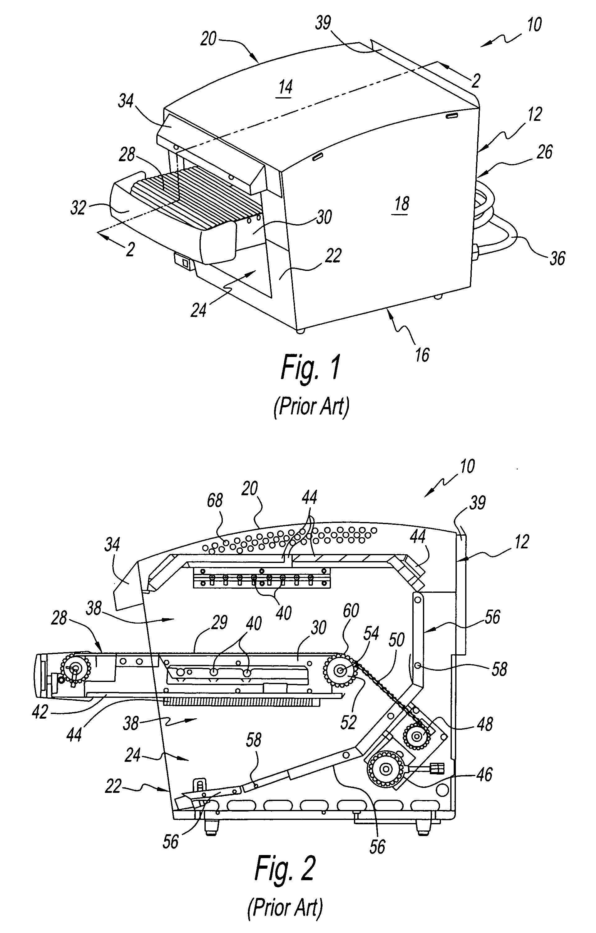 Angled conveyor for return toaster