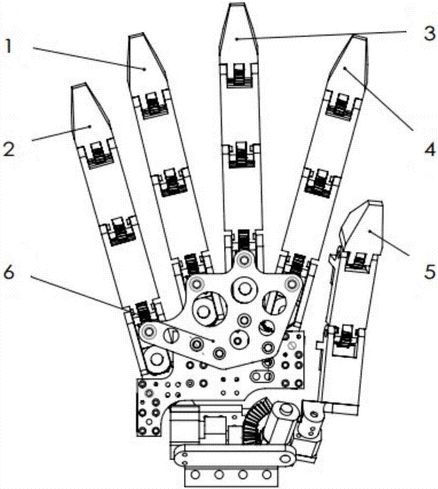 Personate full-driving five-finger smart mechanical hand