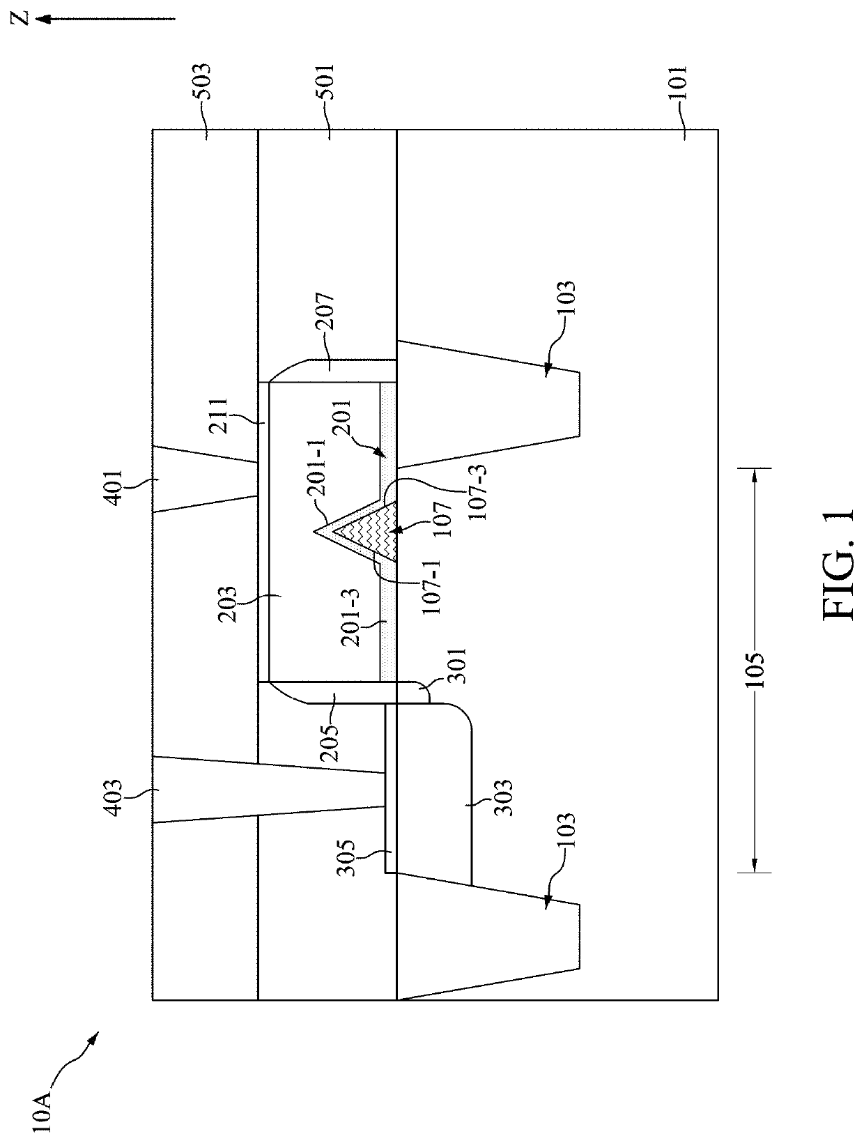 Semiconductor device with programmable anti-fuse feature and method for fabricating the same