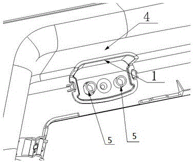 The installation structure of the car trunk shelf