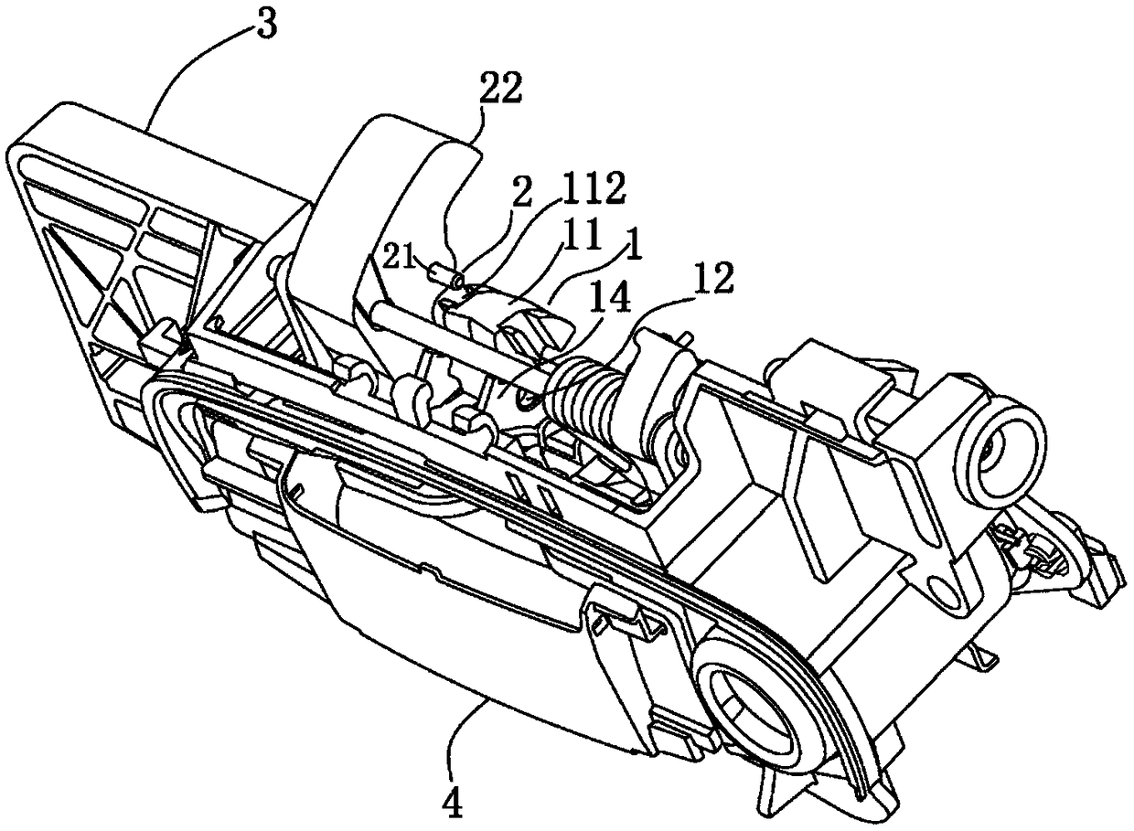 Inertial safety device for automobile door handle