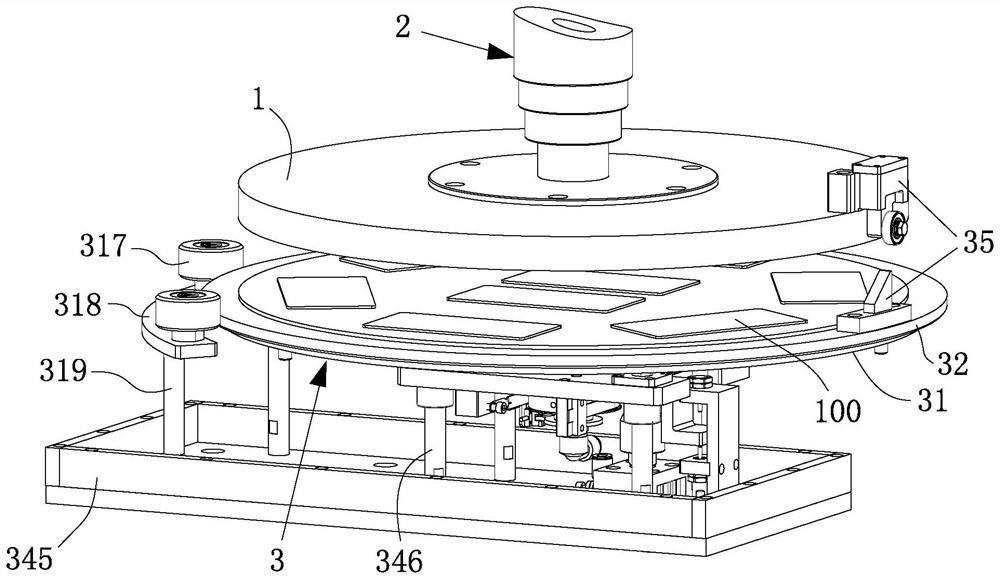 Grinding light machine semi -automatic feeding mechanism