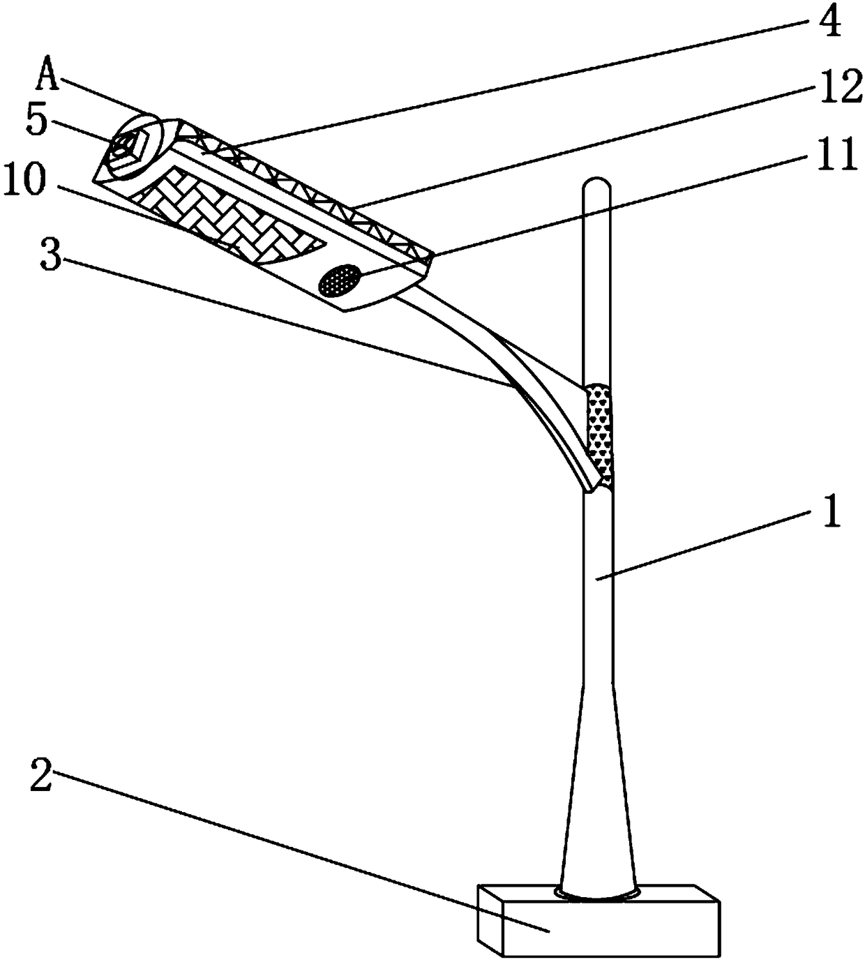 LED street lamp based on high-brightness coaxial light source