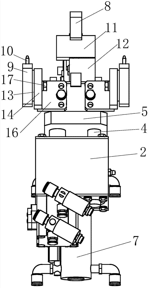 Welding jig for IP body lower middle installation support assembly