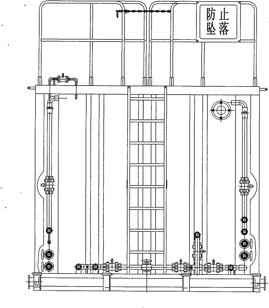 Continuous sewage treatment device for petroleum gas well