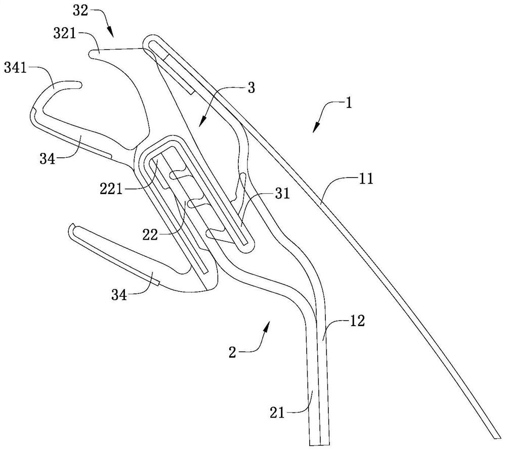 Hidden sealing structure, vehicle door and vehicle