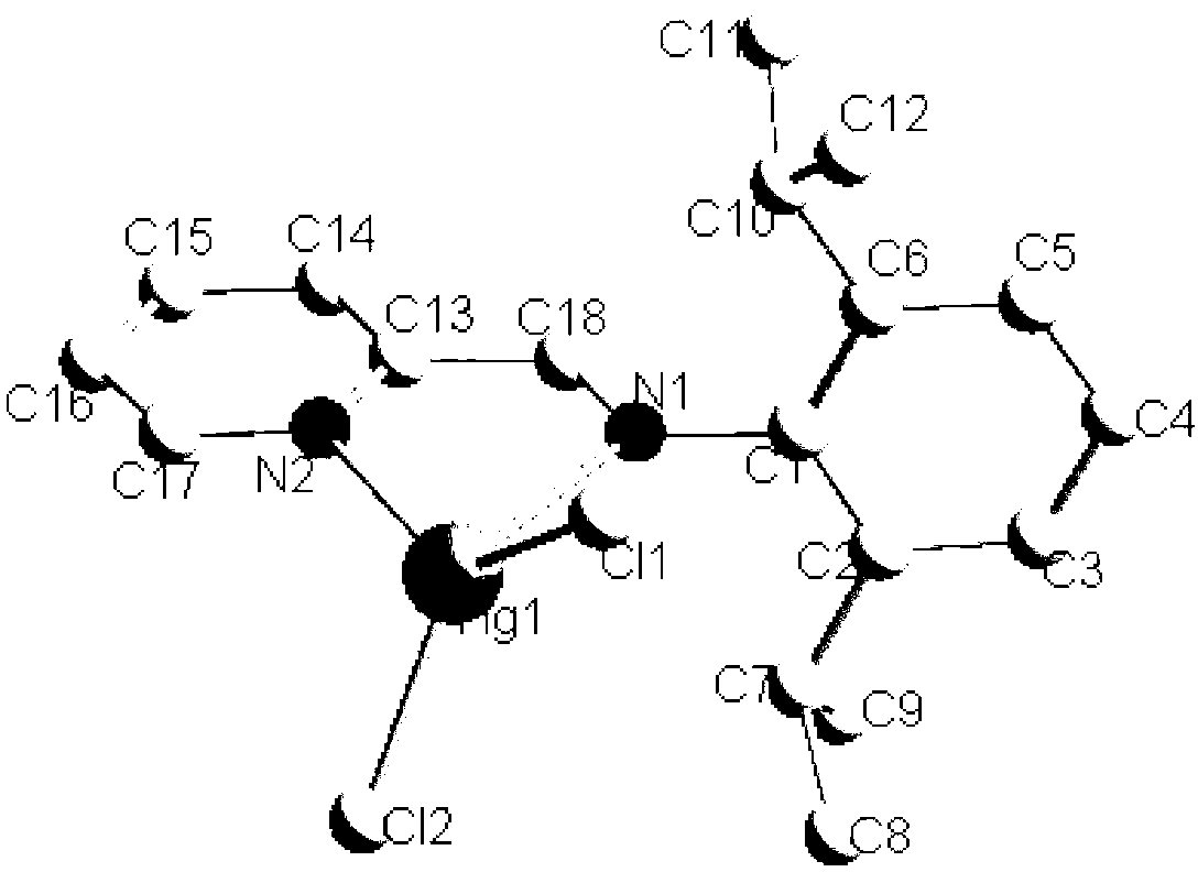 Green-light-emitting o-pyridine enamine ligand mercury complex and preparation method thereof