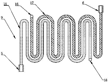 Concentric-square-shaped cooling device for injection mold