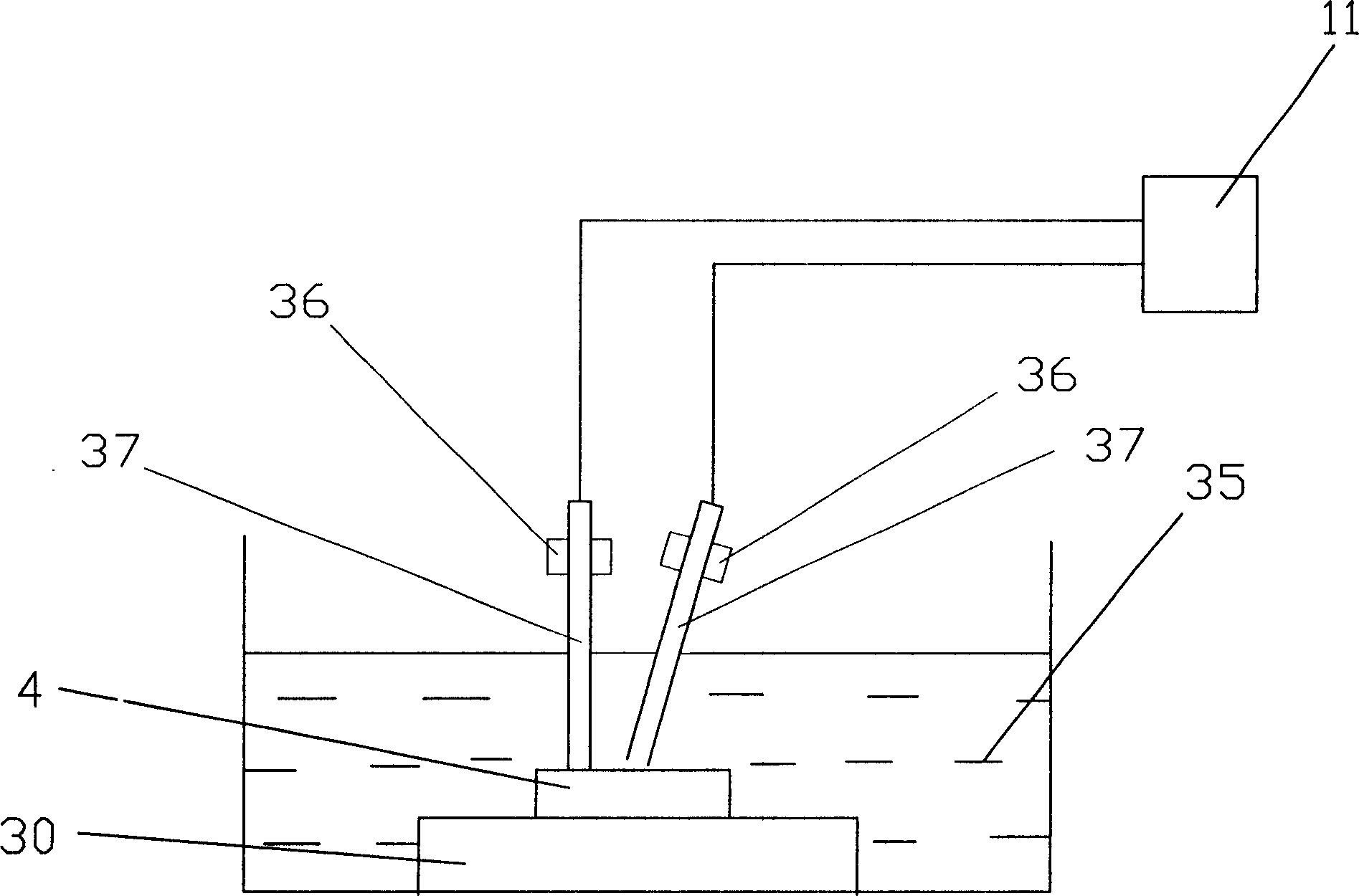 Electric spark forming processing machine tool for processing non-conductive hard material and its processing method