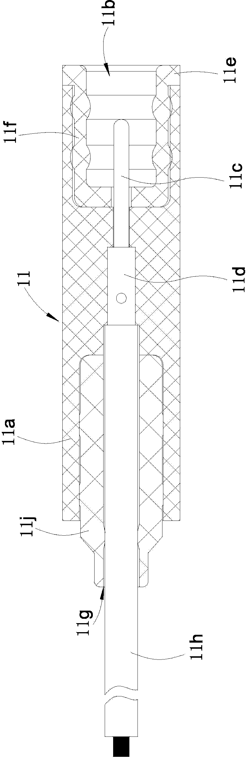 Detachable high-voltage connection structure and high-voltage connector