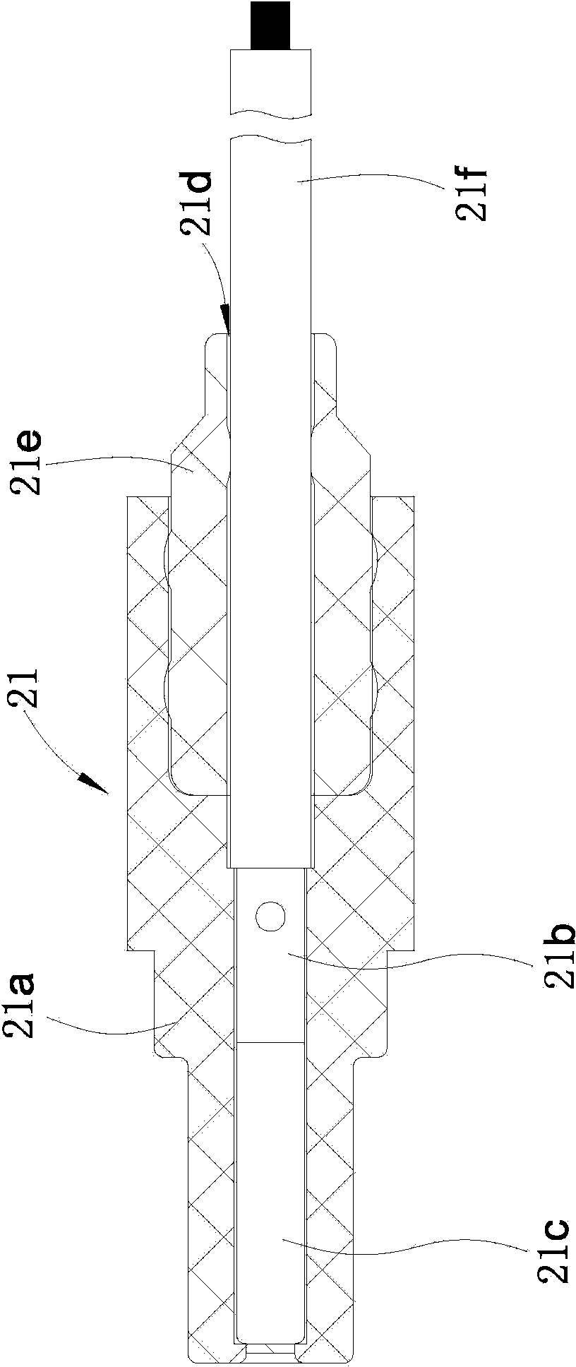 Detachable high-voltage connection structure and high-voltage connector