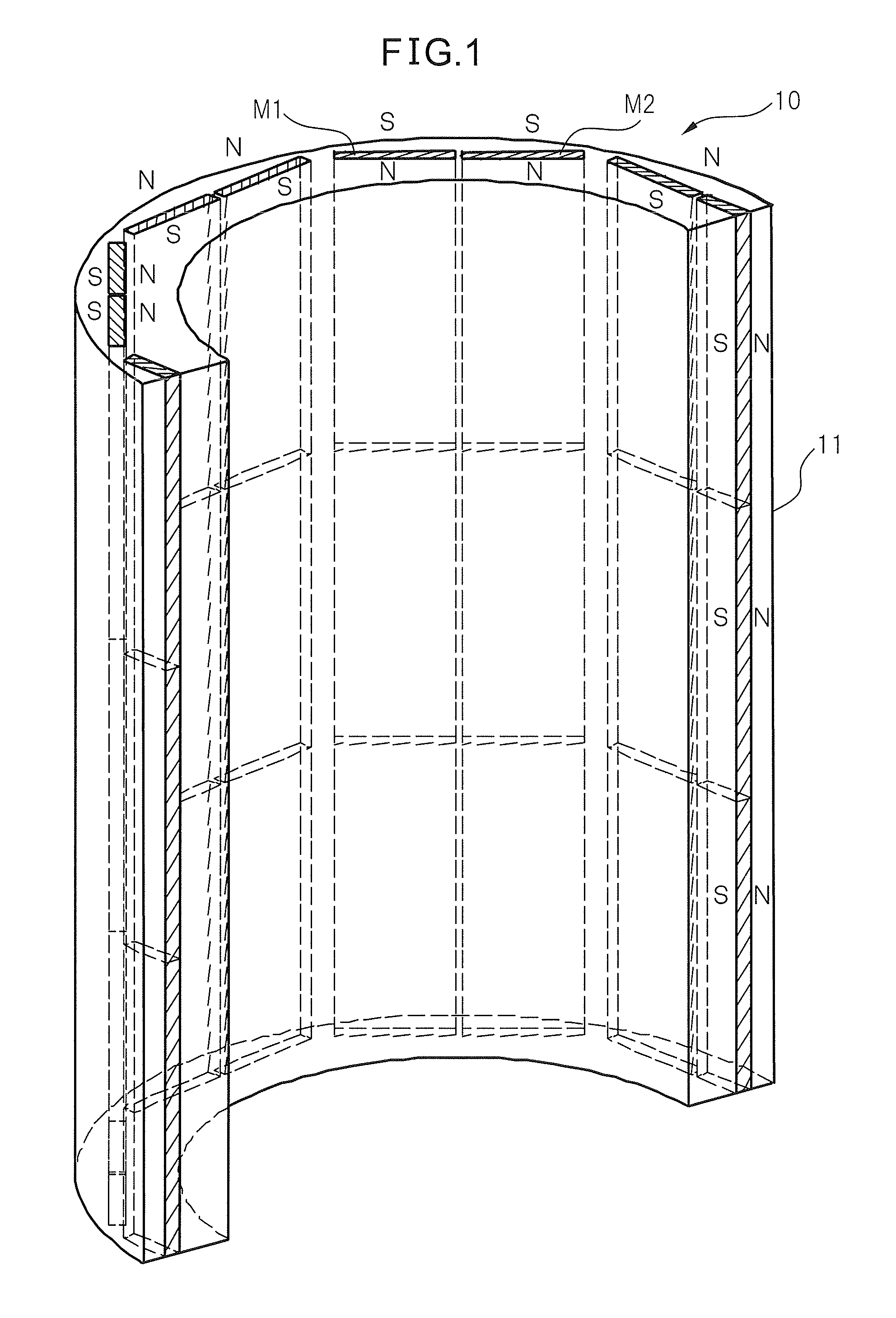 Rotor of buried magnet-type electric motor, motor and machine tool having the rotor