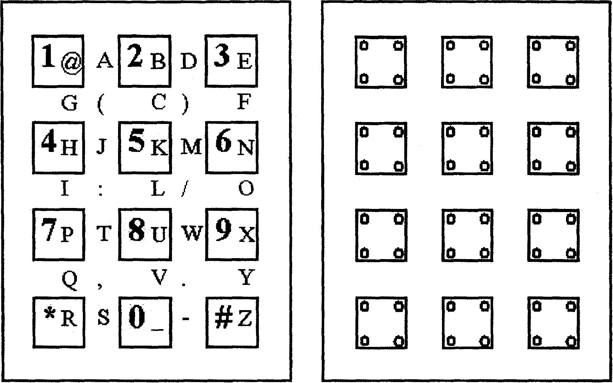 Small keyboard push-button expansion method and example