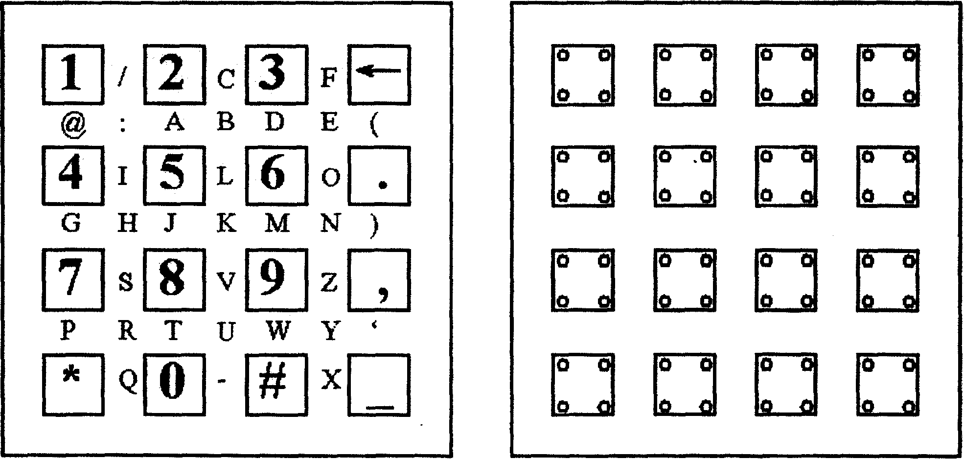 Small keyboard push-button expansion method and example