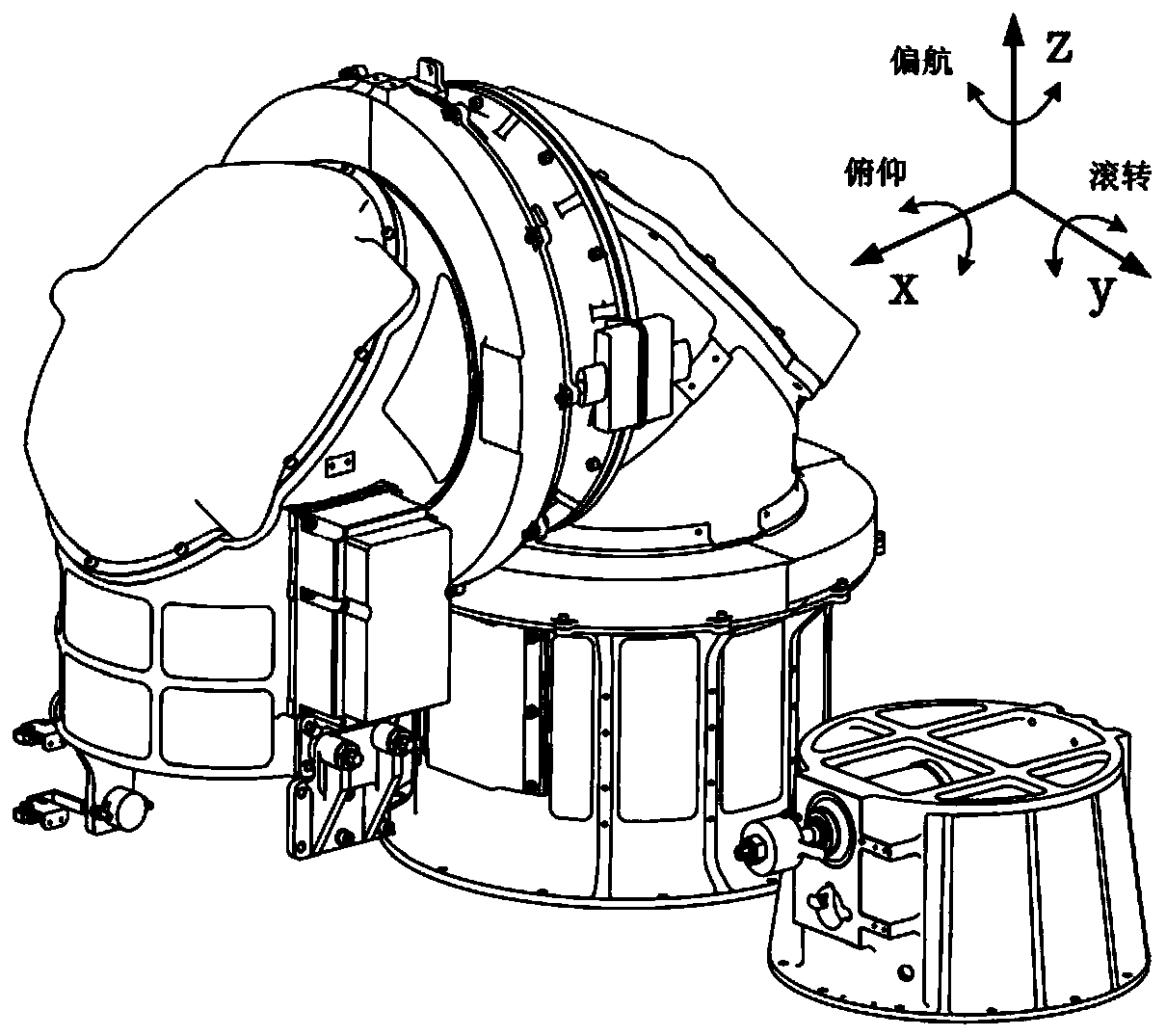 Periscope type laser pointing mechanism with continuous annular scanning function