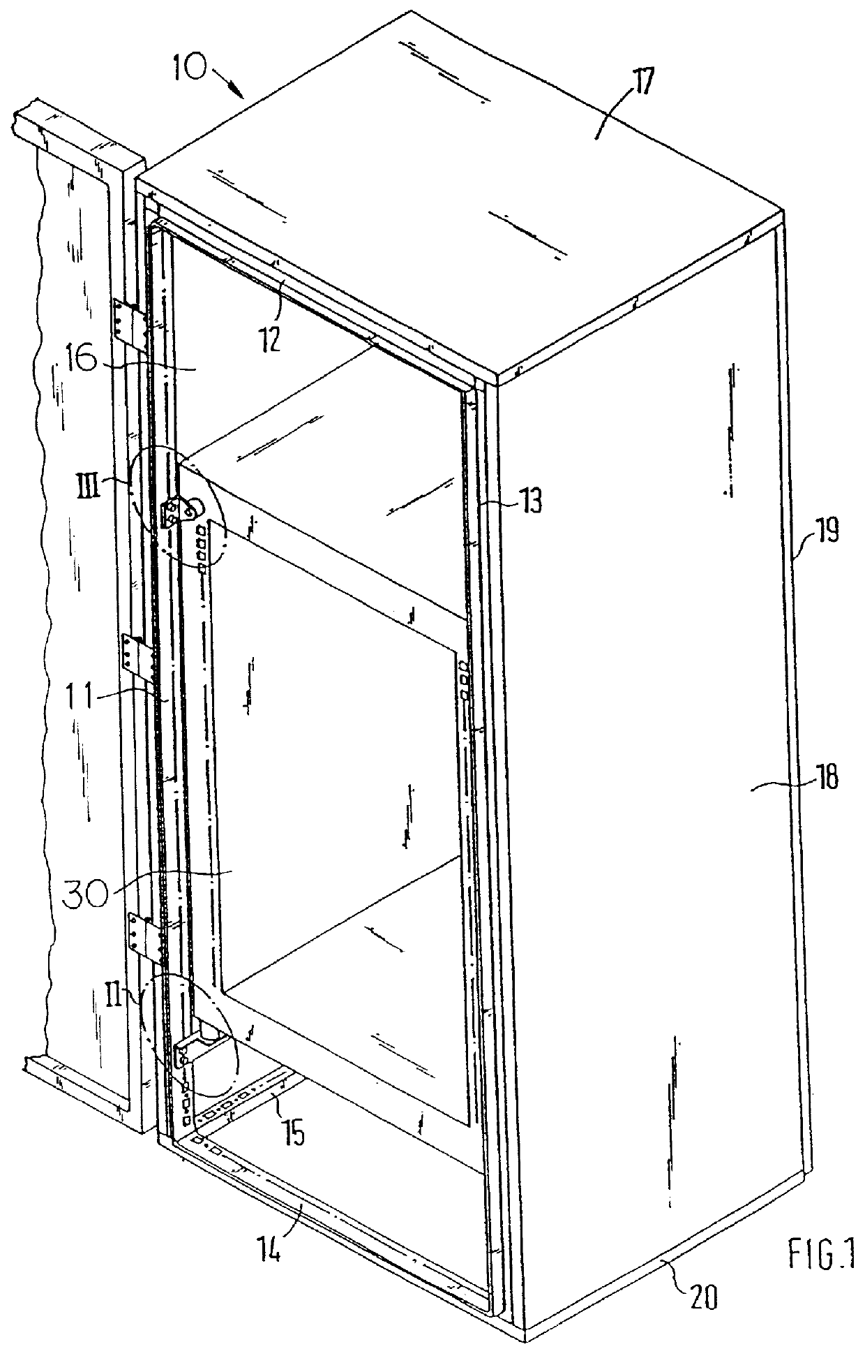 Switchgear cabinet with a framework