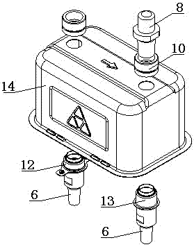 Welding device and welding method for gas meter connector