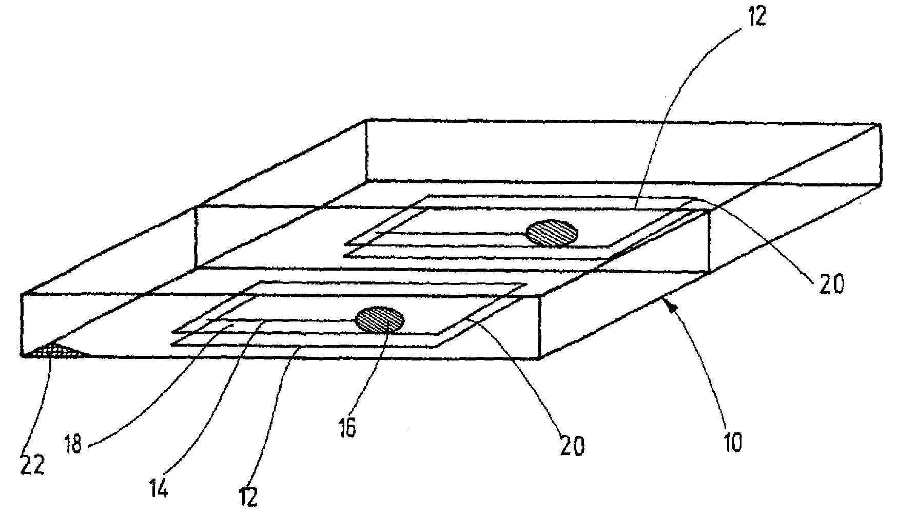 Package for an object having a hydrophilic surface coating