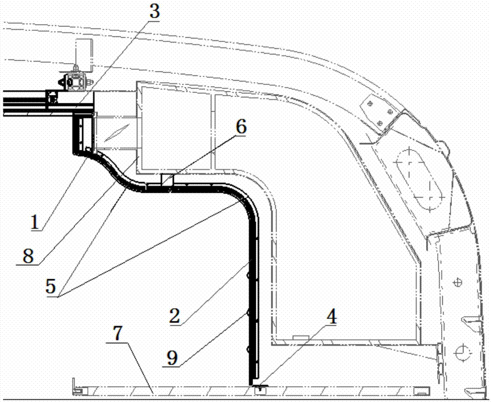 Installation method of the roof structure of the luggage platform of the railway passenger car