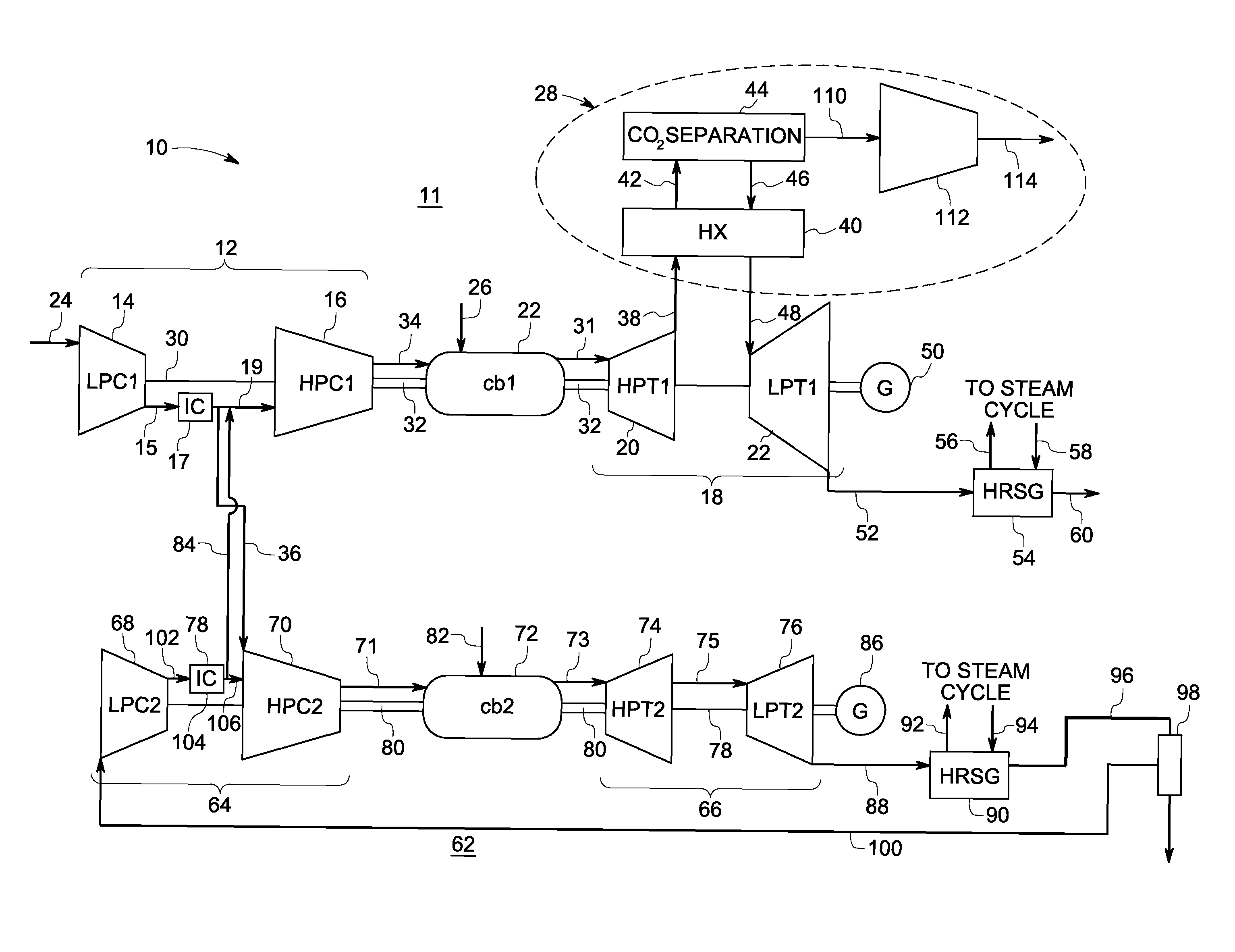 Systems and methods for power generation with carbon dioxide isolation