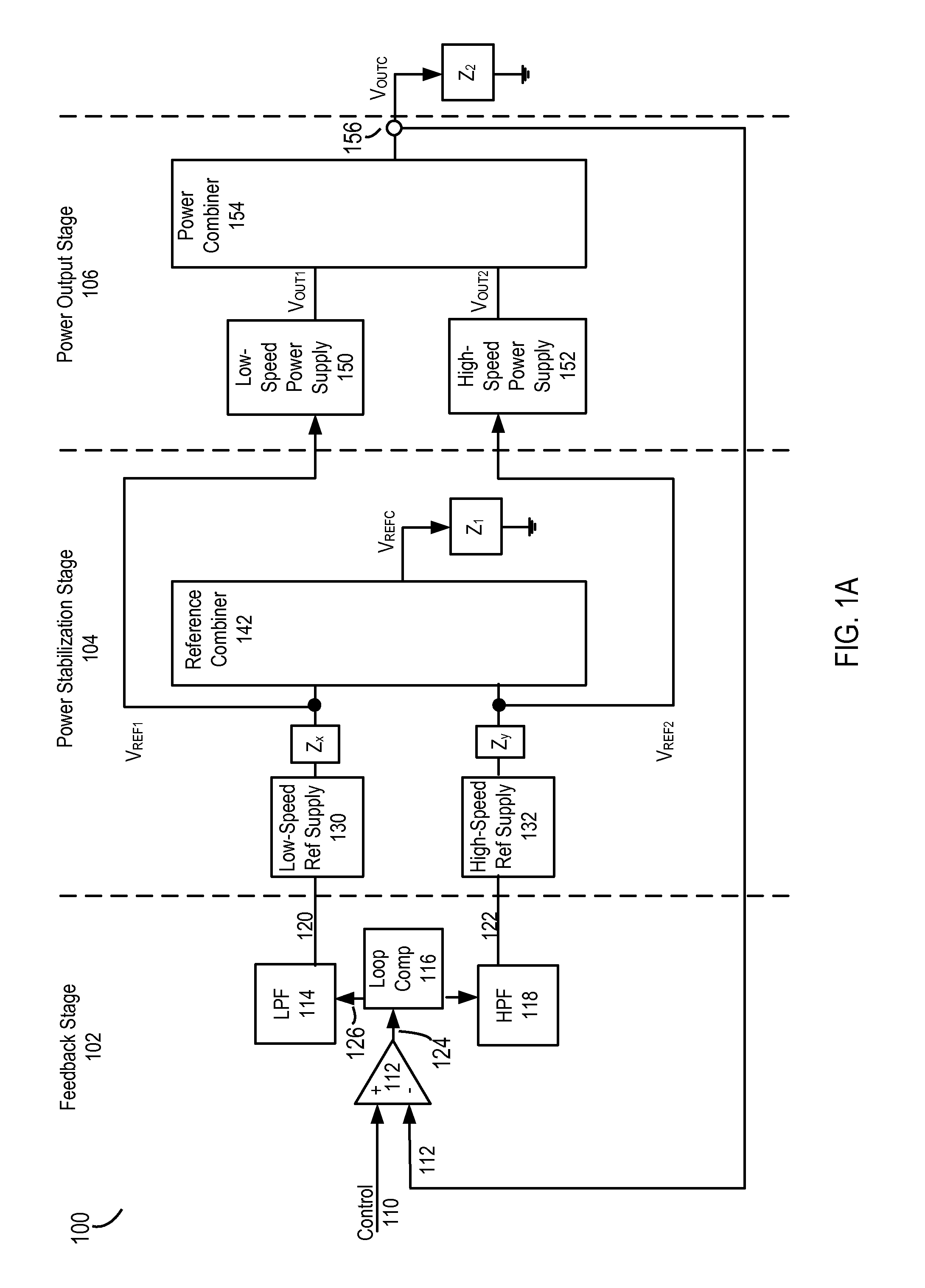 Stabilizing a Power Combining Power Supply System