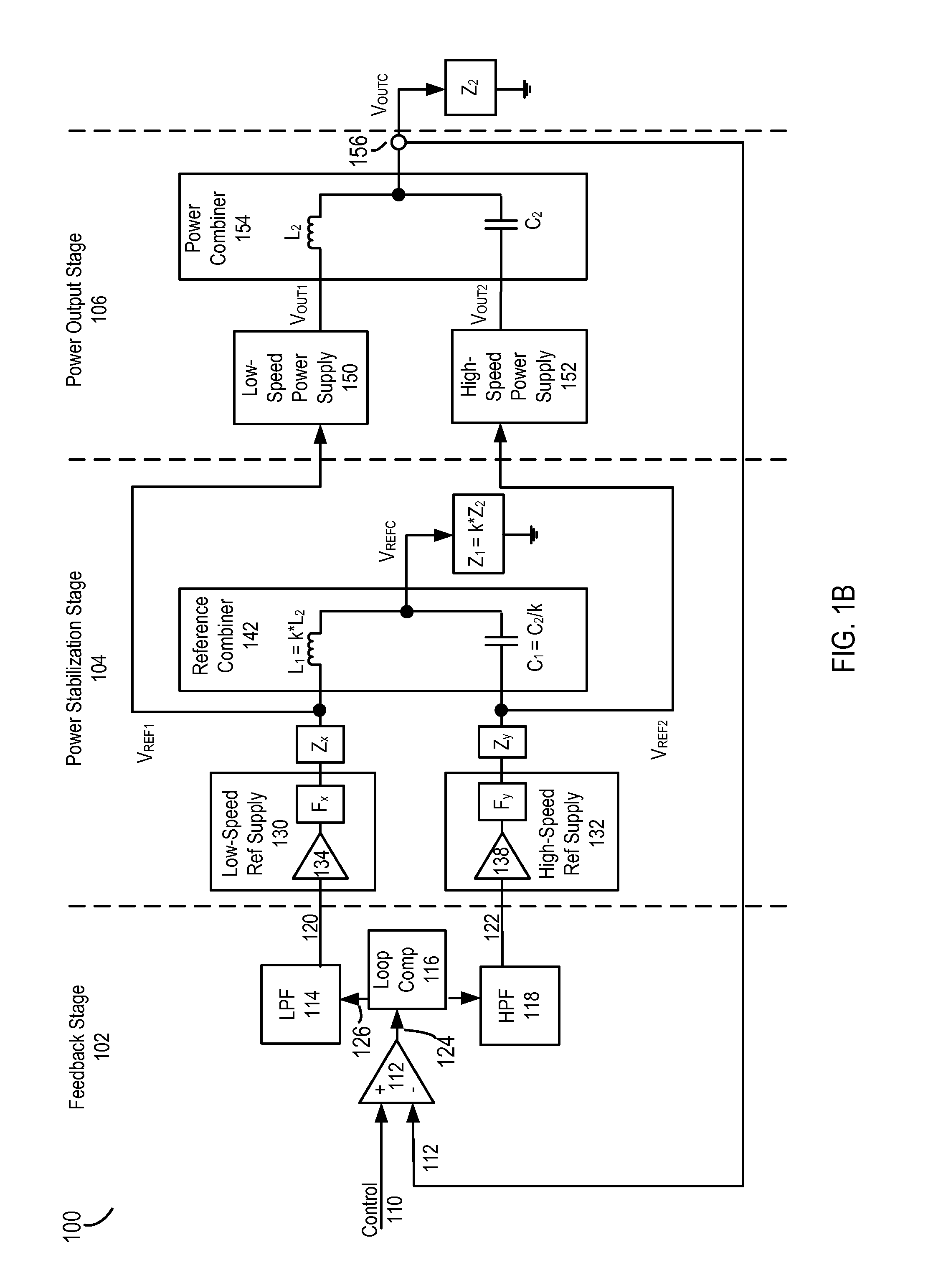 Stabilizing a Power Combining Power Supply System