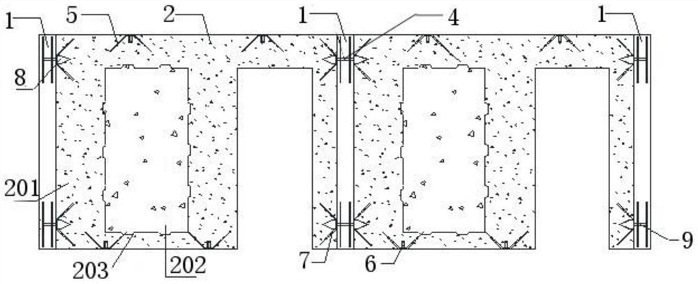 Prefabricated concrete composite shear wall based on PBL connection