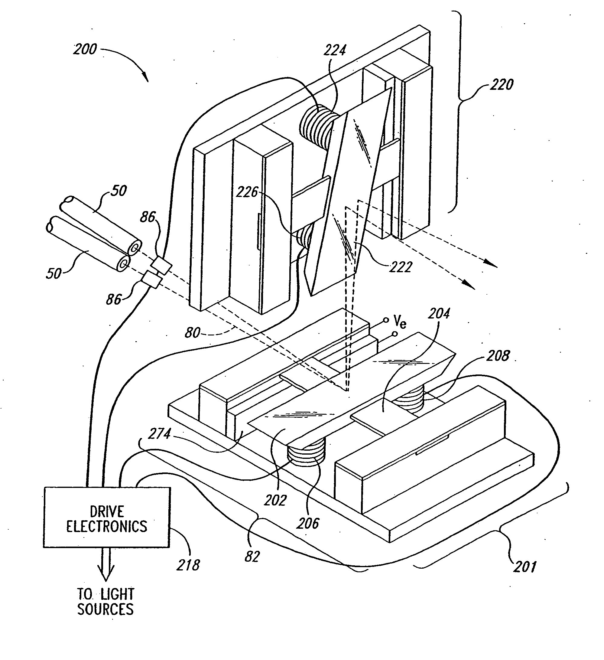 Frequency tunable resonant scanner with auxiliary arms