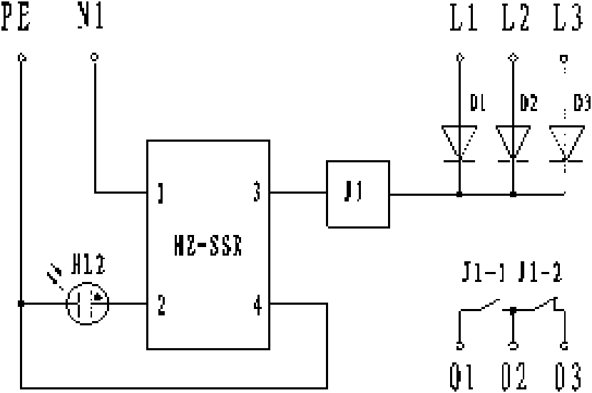 Protector for preventing three-phase power circuit from generating high voltage