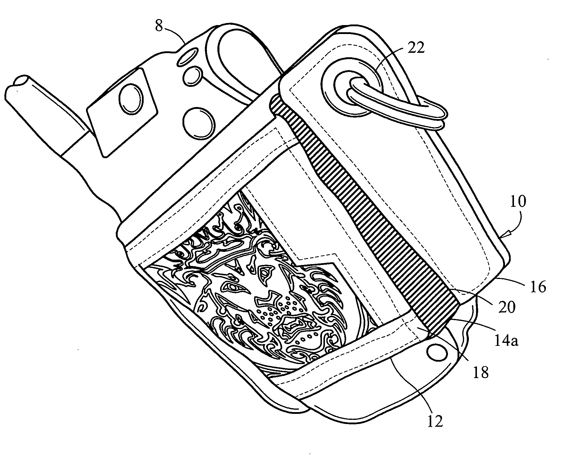 Wrap-around carrying case for cell phone or other personal electronic device