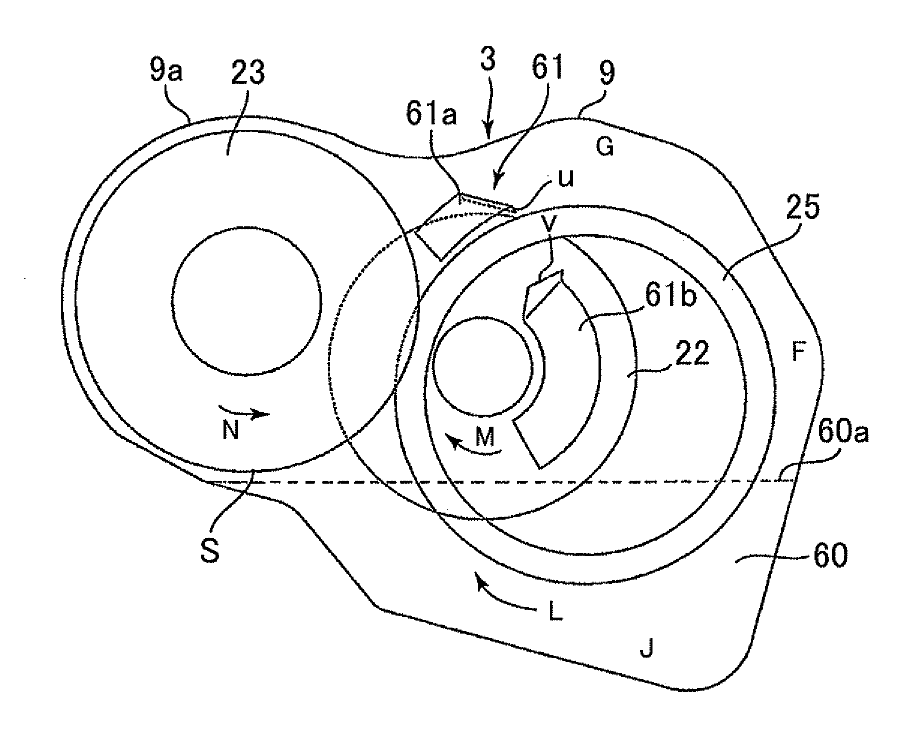 Conical friction ring type continuously variable transmission device