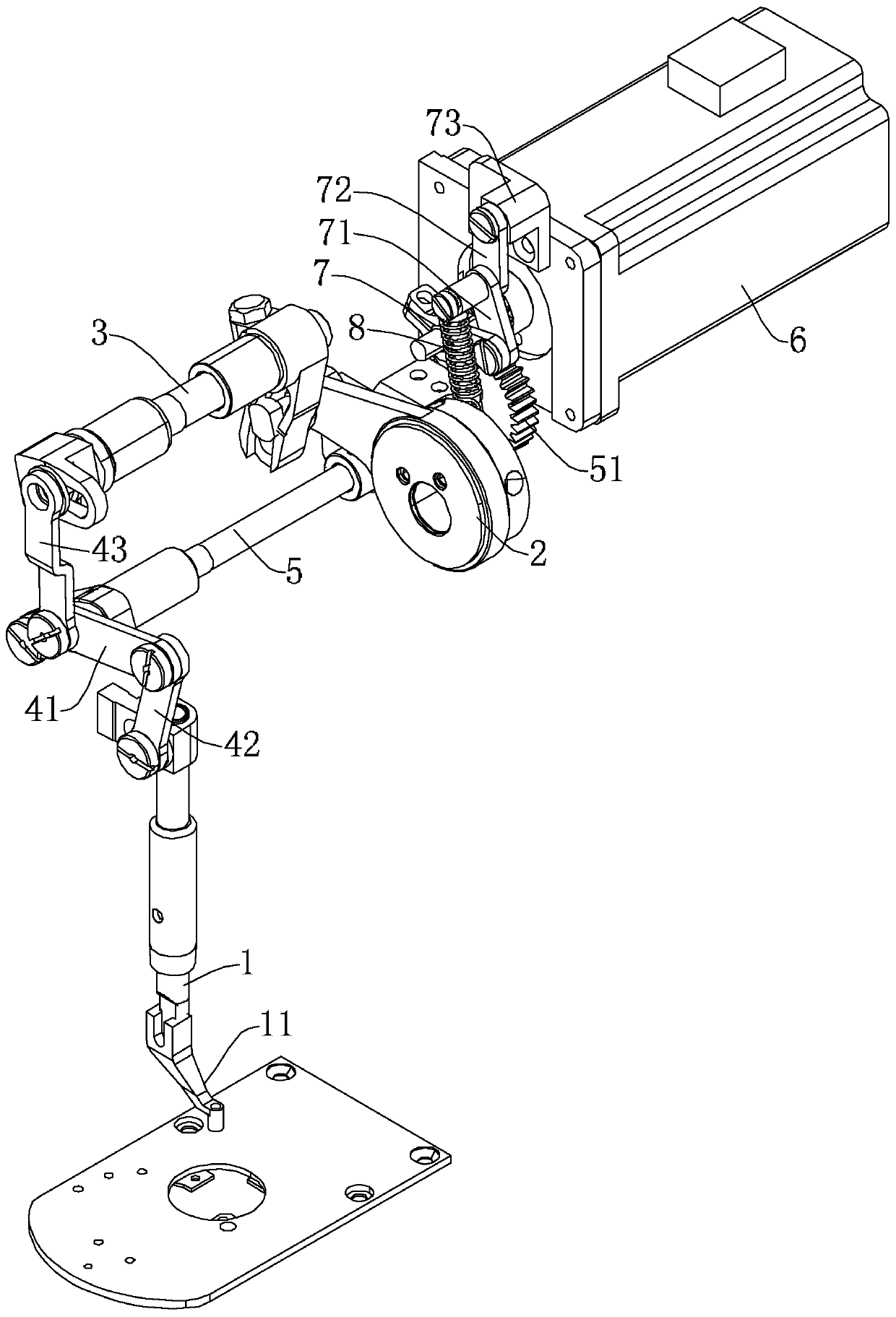 Middle pressure foot structure of sewing machine