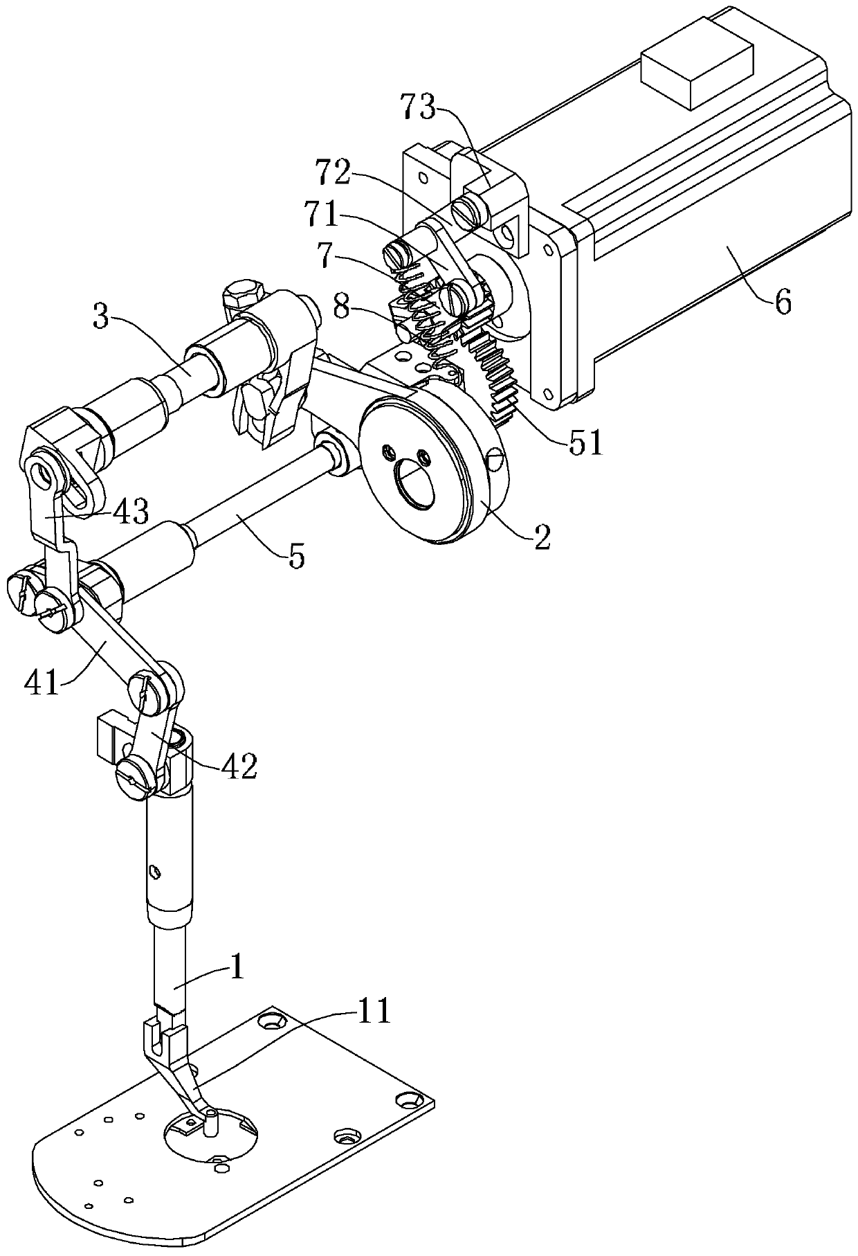 Middle pressure foot structure of sewing machine