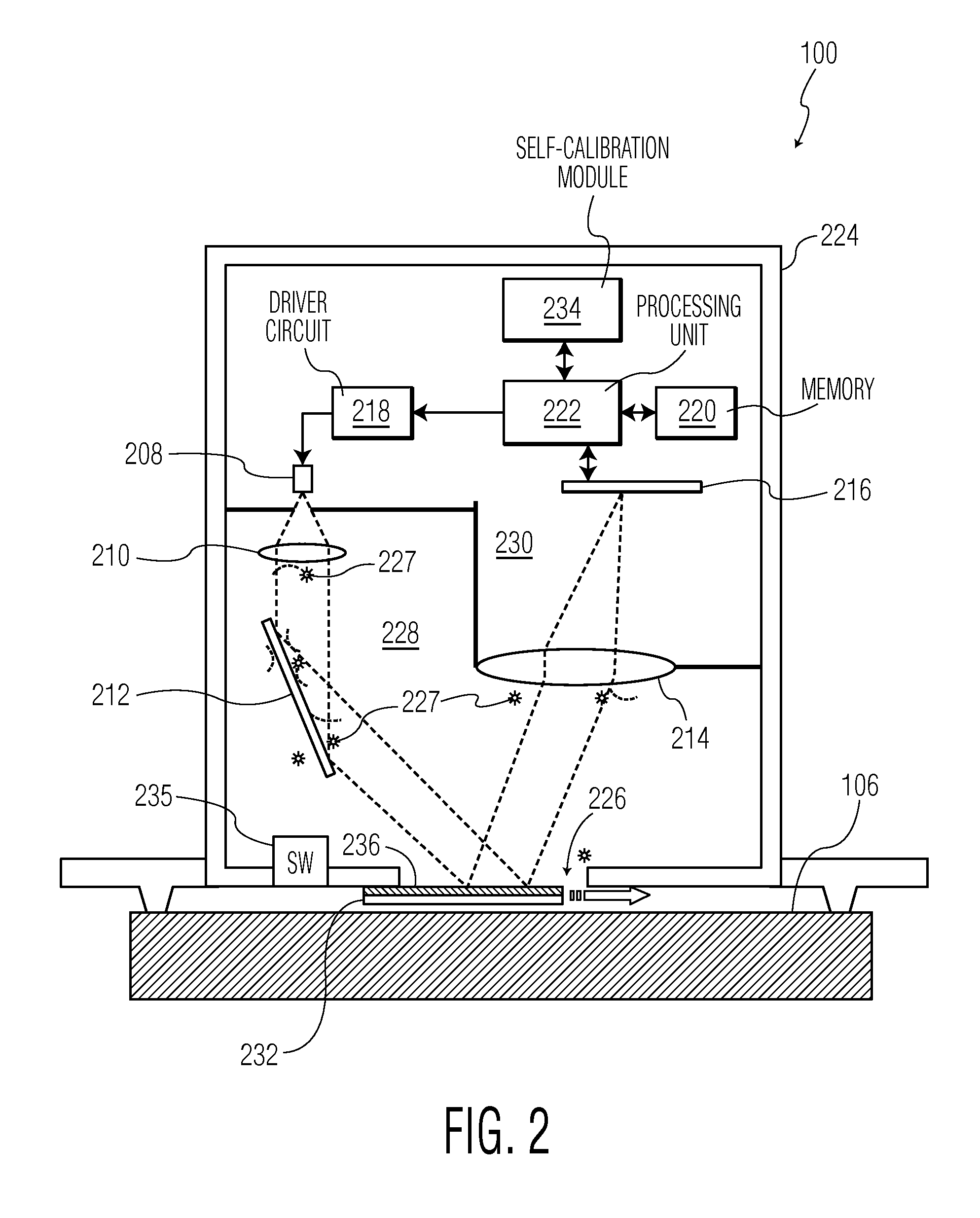 Optical navigation system and method for performing self-calibration on the system using a calibration cover