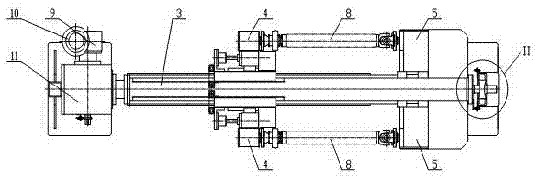 Double station turning device for machine special for circumferential welding of automobile transmission shaft